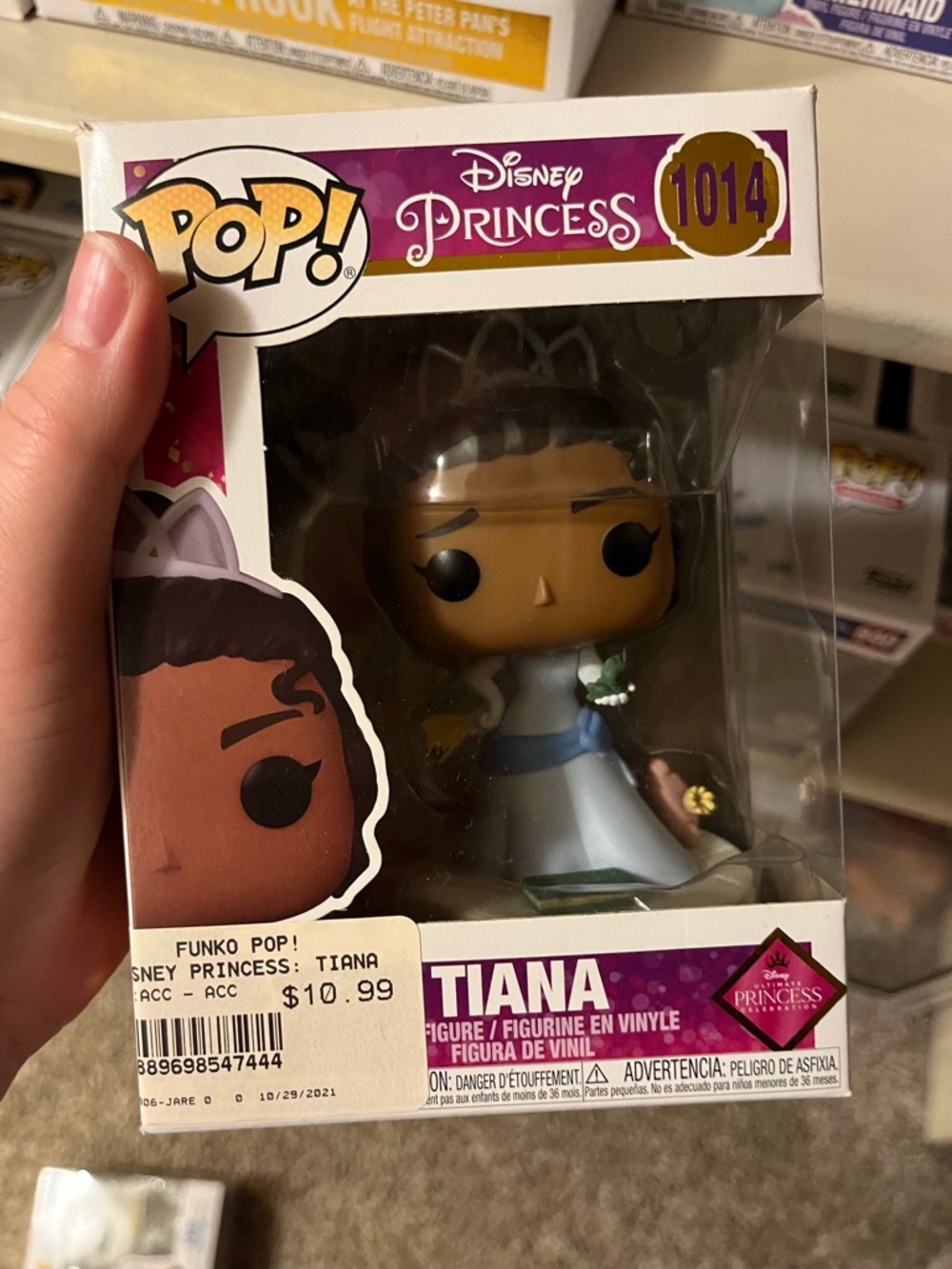 Funko Disney Princess Tiana Vinyl Figure - White & Blue Dress Rare
